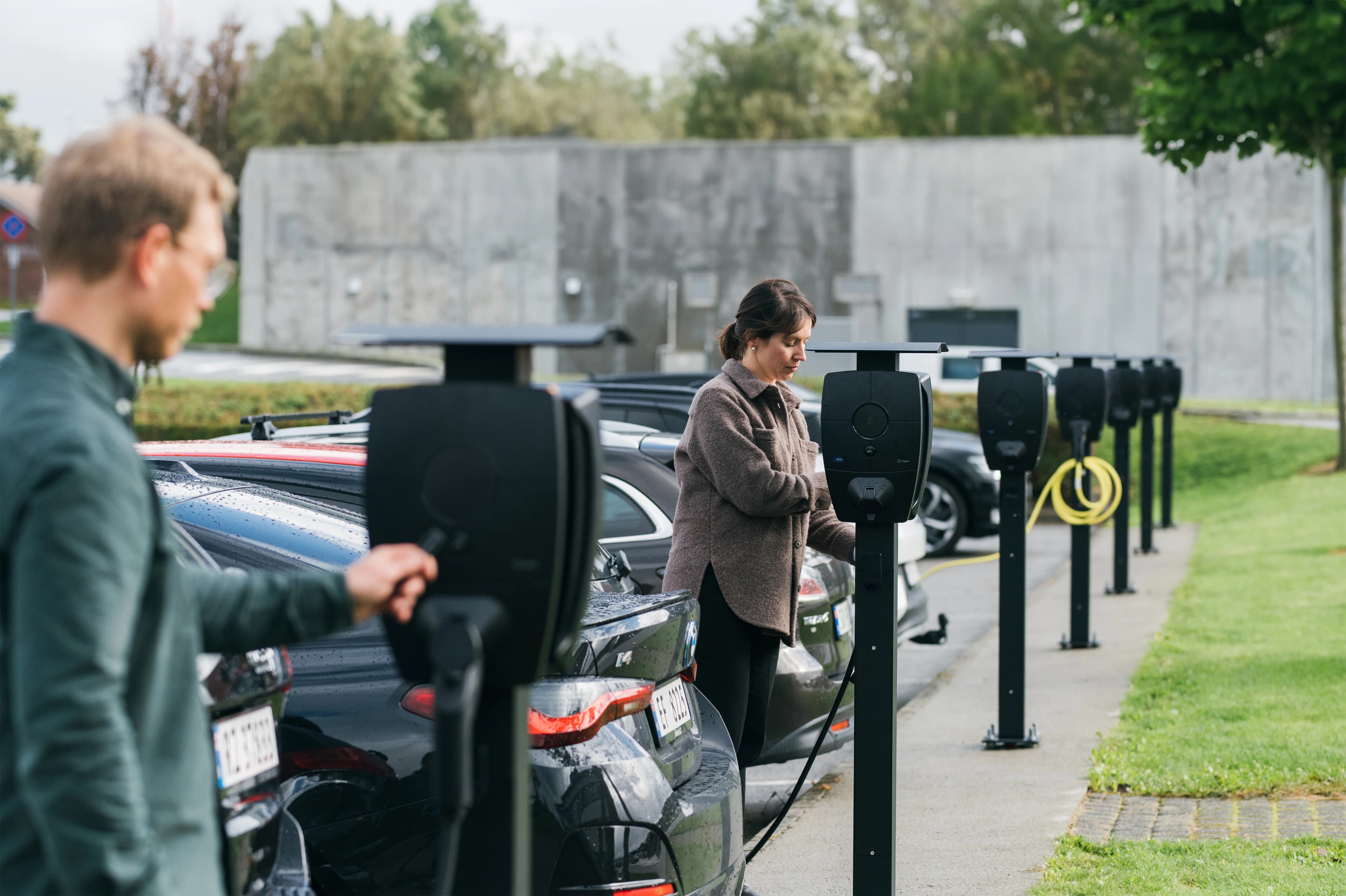 EV charging background